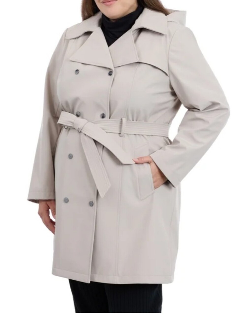 Calvin Klein Women's Hooded Trench Coat New - Picture 7 of 9